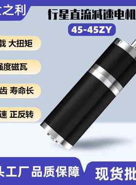 45-45ZY行星齿轮直流减速电机24V低速大扭矩共享游乐设备有刷电机