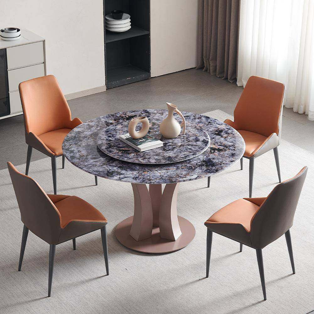 意式轻奢大理石圆桌带转盘设计师客厅现代简约高端奢石餐桌椅组合,节庆用品/礼品,新娘配件,淘宝优惠券,粉丝福利购,淘宝优惠卷