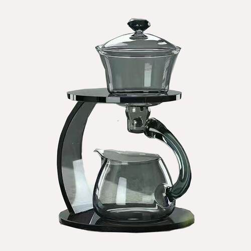 玻璃自动茶具套装家用轻奢高档吸泡茶壶茶杯办公室懒人泡茶器