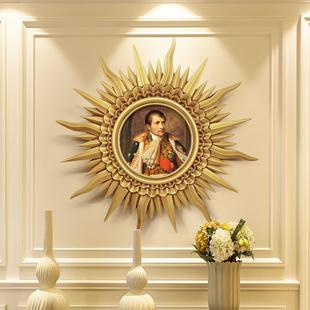 入户玄关装 壁炉画小众太阳神画框拿破仑油画 饰画走廊挂画卧室欧式