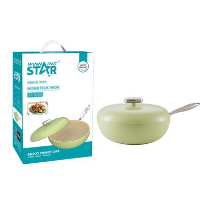 Winningstar家用不锈钢炒菜火锅炖汤多功能水性不粘电磁炉炒锅