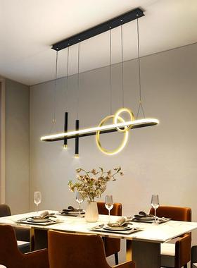 极简餐厅吊灯现代简约餐桌灯设计师轻奢北欧创意led吧台饭厅灯具