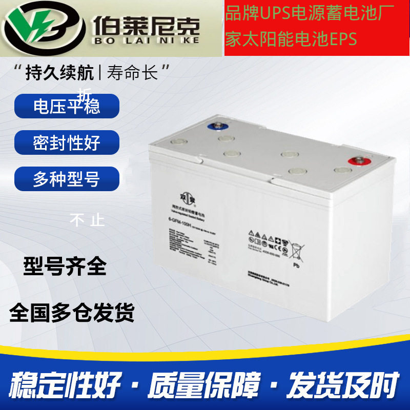 双登蓄电池6-GFM-100铅酸免维护12V伏100AH安时 通信机房 UPS电源