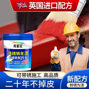 彩钢瓦翻新漆金属防腐防锈免打磨铁锈转化漆补漏屋顶防水胶漆