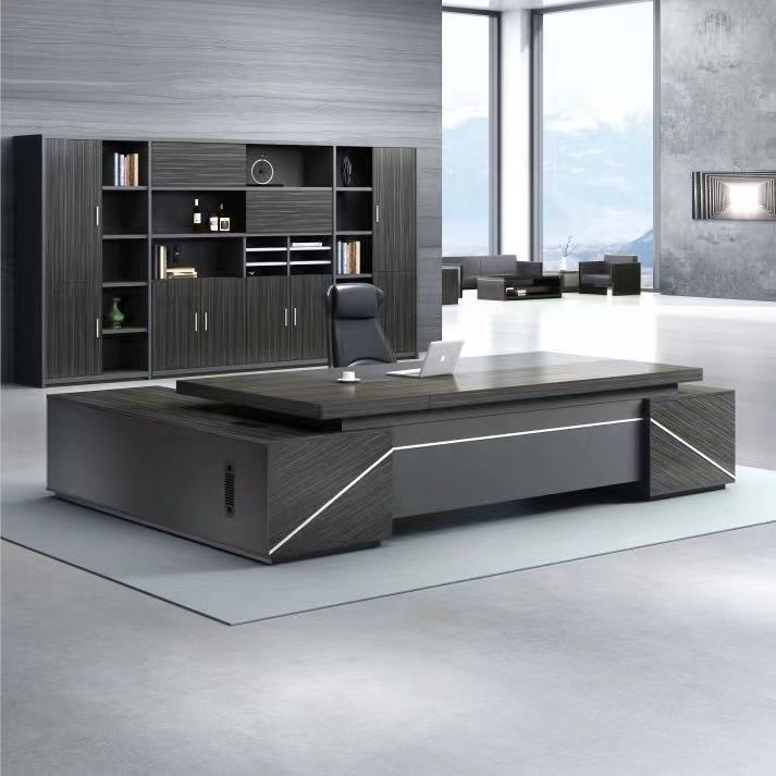 老板办公桌单人经理桌办公室桌椅组合大班台办公桌简约现代总裁桌