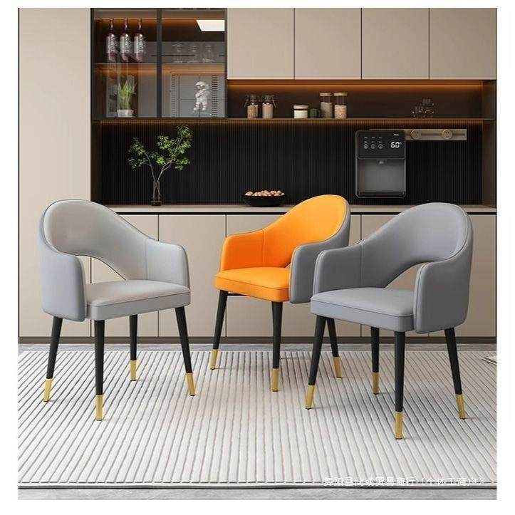 单人洽谈椅酒店餐厅椅子网红餐椅家用简约靠背轻奢高级感餐桌椅
