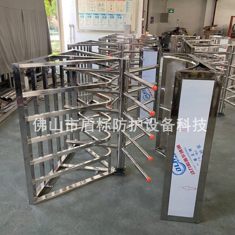 不锈钢人行通道旋转门栅栏转闸防回转门出入口防尾随半高转闸门