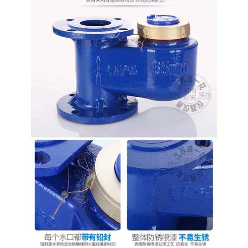 上进下出/下进上出竖立式水表机械工业自来水法兰工业用dn100垂直