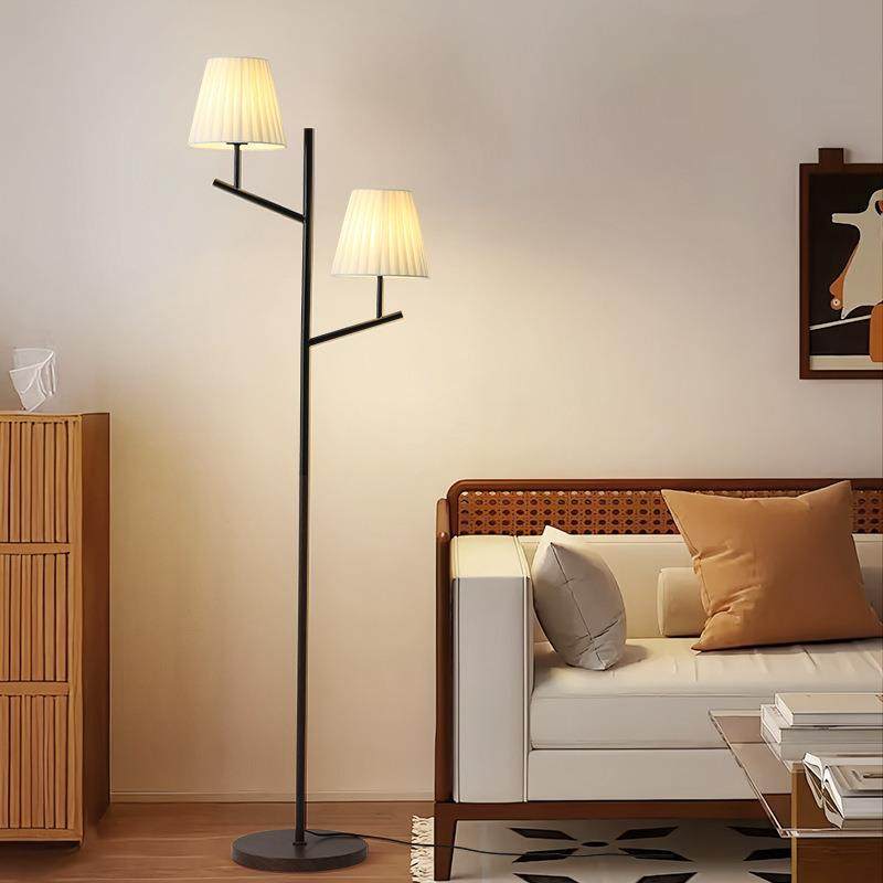 法式南洋中古风落地灯客厅侧边沙发现代简约卧室感轻奢美式树杈灯