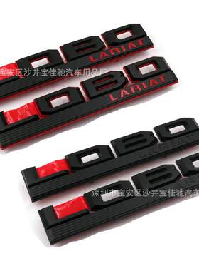 适用福特猛禽F150车标LOBOLARIAT车门贴标ABS改装侧标车贴
