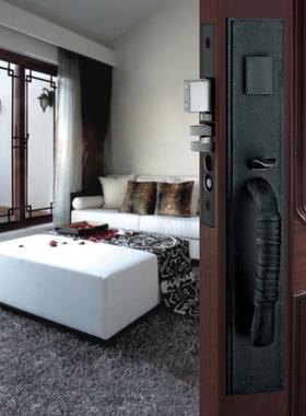 古铜黑色仿古大双开入户大门锁实木大门锁泰好锁LC118118-ACFB