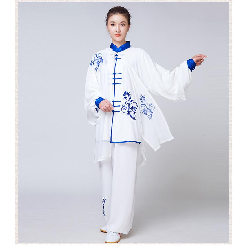 小和山太极服女夏季刺绣青花瓷太极拳练功服装比赛表演服男中国风