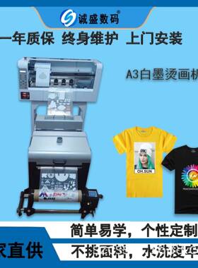 工厂直销数码衣服印花机白墨烫画打印机DTFprinter喷墨打印机