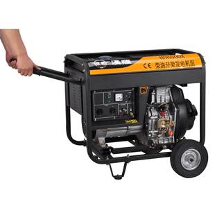 汉萨五千瓦单相手启动小型移动式柴油发电机_HS6500X