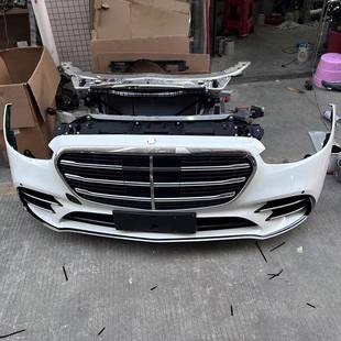 适用于奔驰S450W223前嘴S400S500S580迈巴赫头嘴前脸机盖大灯