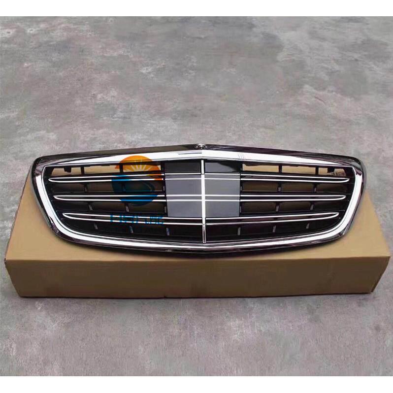适配奔驰S级W222S320S400S500S600S350改装S65中网迈巴赫盾牌中网