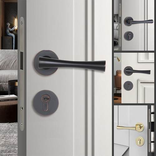室内家用卧室通用型门静音门把手锁具轻奢卫生间实木房门锁