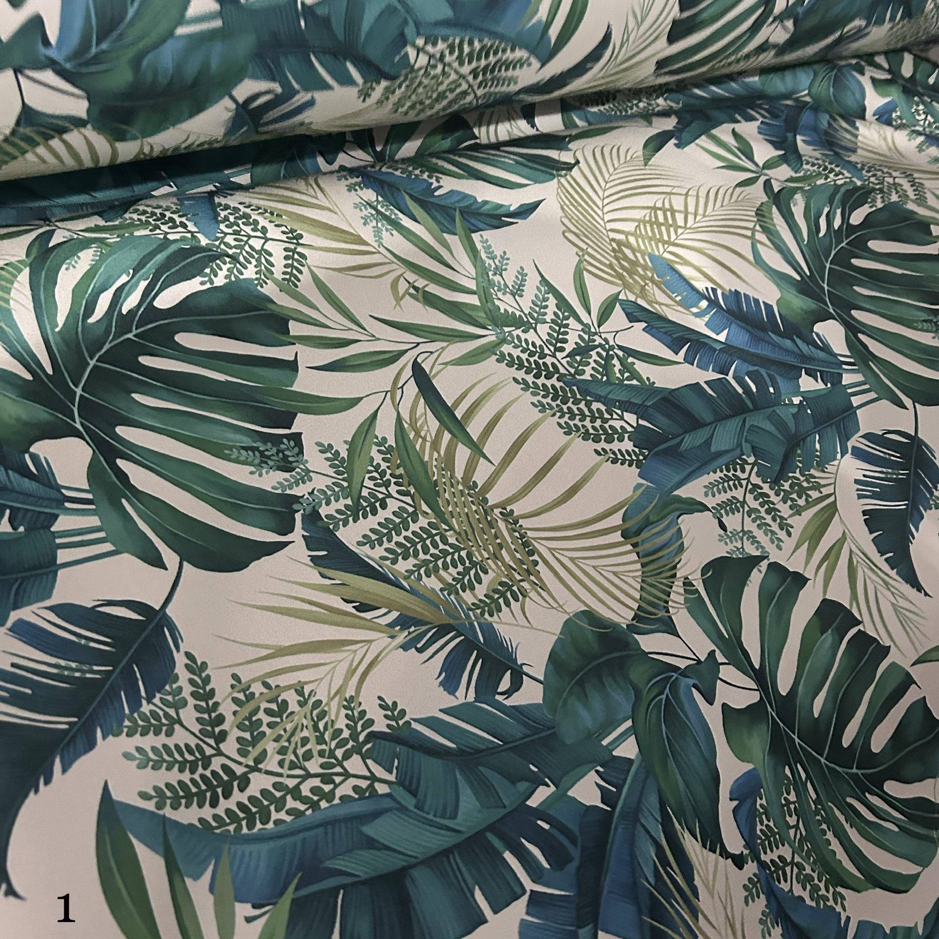 门幅280cm印花花布芭蕉叶图案花布韩式田园风格窗帘布桌布面料