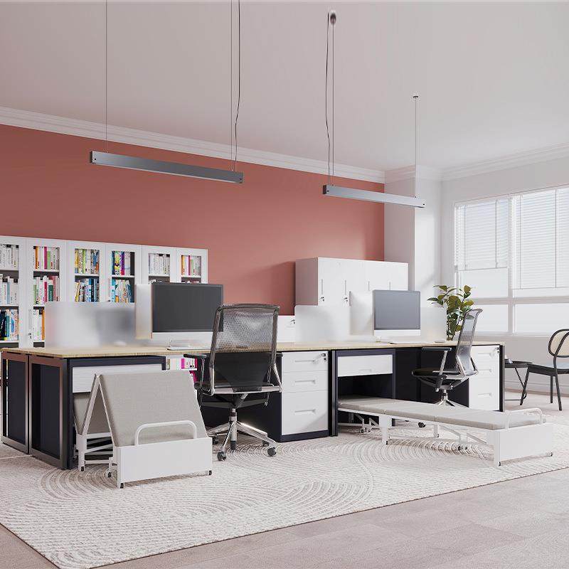 丰龙卷门可折叠单人工位桌下隐藏床柜员工休息床午睡神器组合床柜