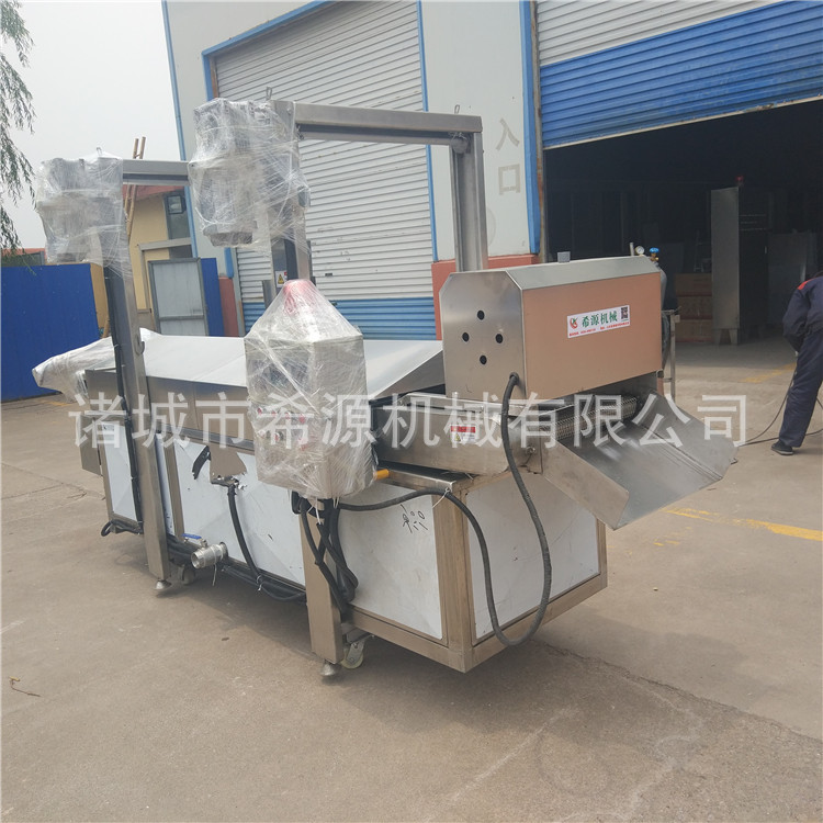 优惠毛毛鱼油炸线 鱿鱼丝自动油炸机 裹浆鱼块螃蟹油炸流水线