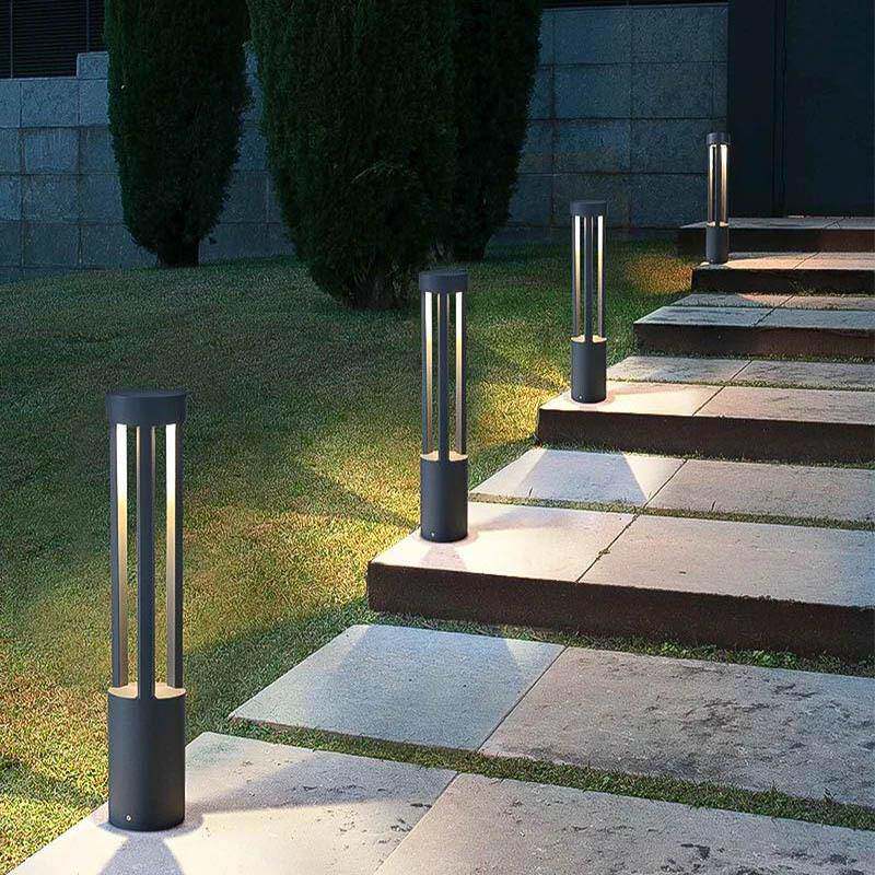 圆柱草坪灯户外太阳能镂空草坪灯铝材太阳能草坪灯