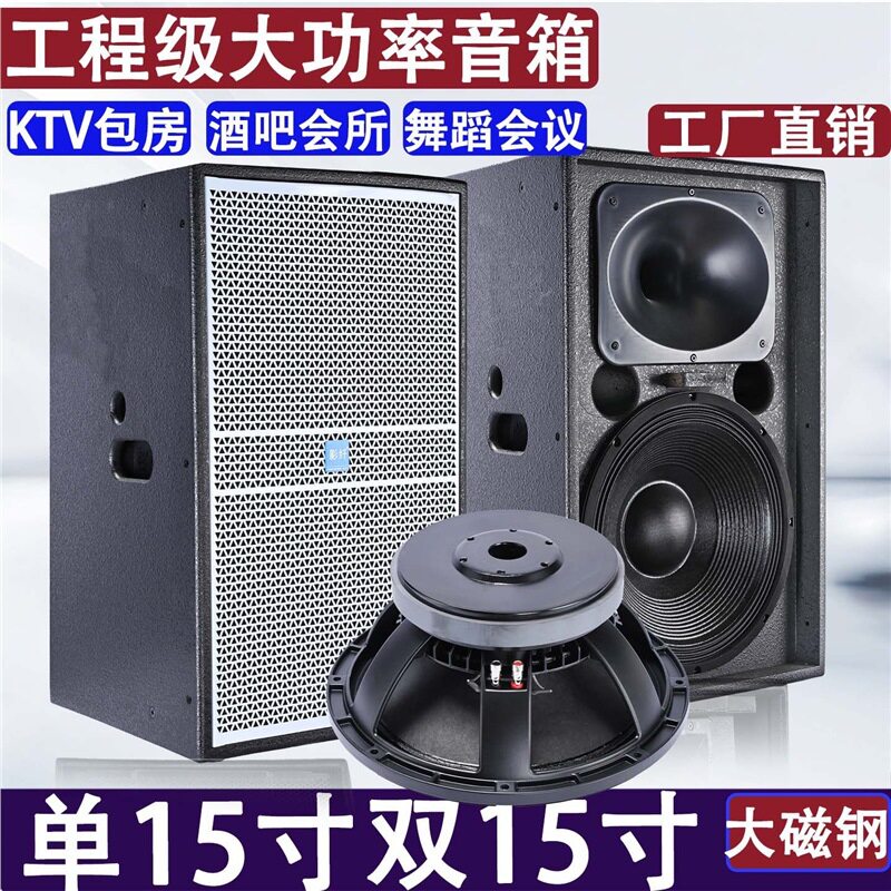 单双15寸专业音箱家庭KTV酒吧嗨吧别墅房婚庆舞台会议舞蹈室音响