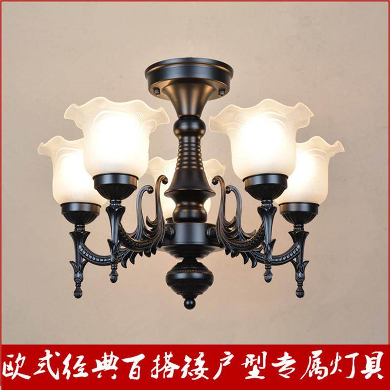 中山古镇灯饰灯具卧室餐厅客厅灯合金欧式吸顶灯简约吊灯