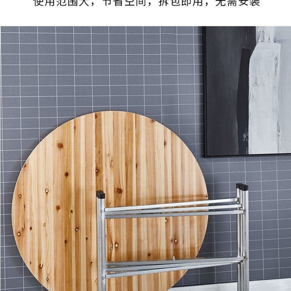 简易大圆桌架可折叠铁艺折叠桌子腿架桌子家用桌架桌脚架圆桌子腿