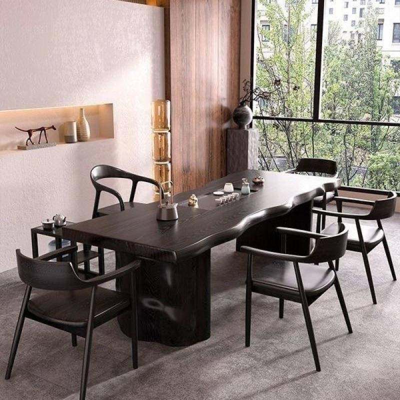 实木大板茶桌椅茶几组合整板现代简约客厅家用办公室碳化桌椅组合,节庆用品/礼品,新娘配件,淘宝优惠券,粉丝福利购,淘宝优惠卷