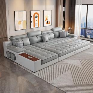 沙发床折叠两用2024新款 客厅小户型多功能直排贵妃储物猫抓皮沙发