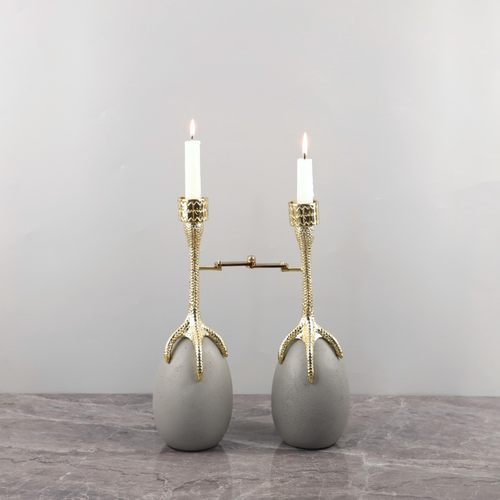 北欧创意抽象艺术鹰爪烛台桌面装饰摆件客厅餐厅样板房家居装饰品