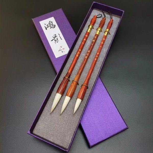 鸿影  狼羊兼毫书法毛笔 楷书 行书 草书 隶书皆宜 古法手工毛笔