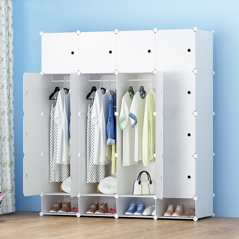 简易衣柜塑料单成人衣柜组装布艺衣橱卧室收纳简约现代经济型