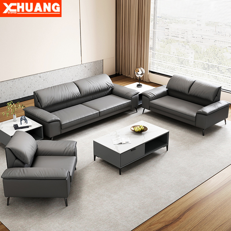 佛山办公室沙发茶几组合老板商务简约现代接待会客休息区办公家具