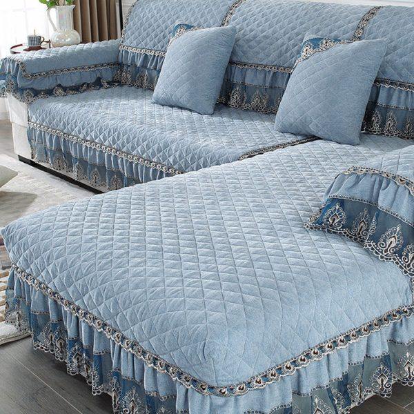 沙发垫四季通用欧式纯色耐脏防滑组合沙发套贵妃全包罩定做灰蓝色,居家布艺,沙发垫,淘宝优惠券,粉丝福利购,淘宝优惠卷