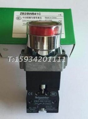 带灯按钮XB2BW34B1C 24VDC按钮开关 红色带灯