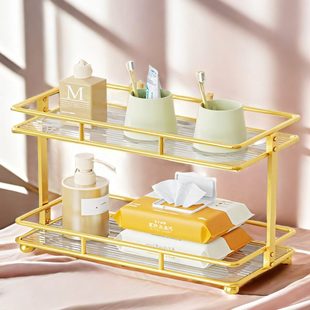 家用桌面多功能置物架客厅茶几上水杯茶具轻奢杯架梳妆台收纳架子