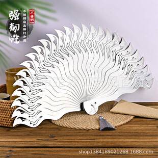 全金属扇功夫飞15羽片不锈钢传统健身把玩武侠钢折扇