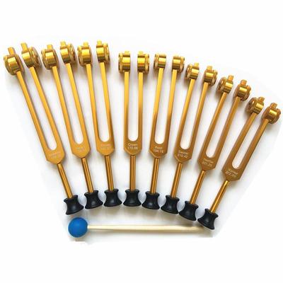 金色音叉组126.22音叉141.27音叉172.06音叉210.42带按摩底座