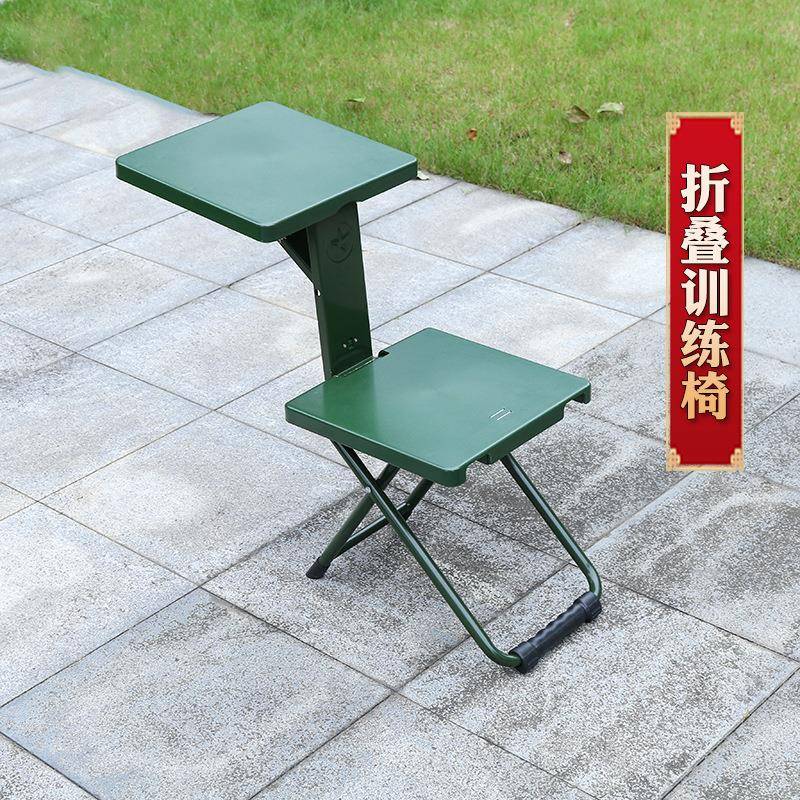户外桌椅一体学习椅野战士板凳折叠椅写字便携作战训练椅折叠式