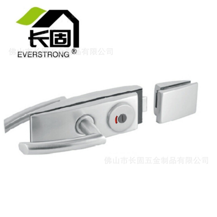 长固ST-G021B双开门用玻璃门锁执手锁中央锁红绿指示门锁
