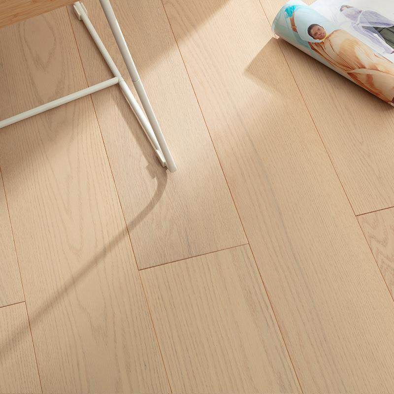 奶油色实木纯三层复合木地板锁扣原木风木地板家用抗污耐磨常