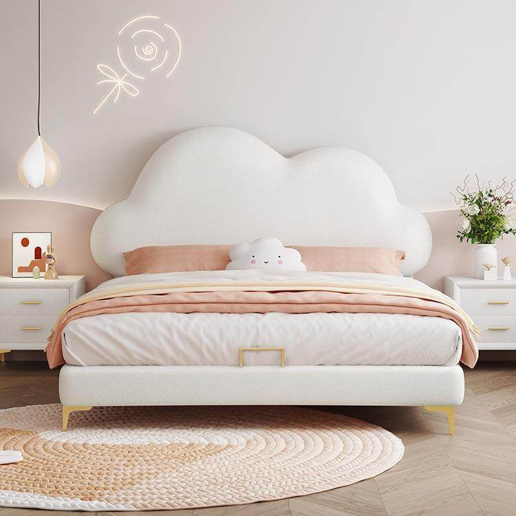 北欧轻奢云朵儿童床实木皮床简约现代奶油风男孩单人床女孩公主床,机械设备,其他机械设备,淘宝优惠券,粉丝福利购,淘宝优惠卷