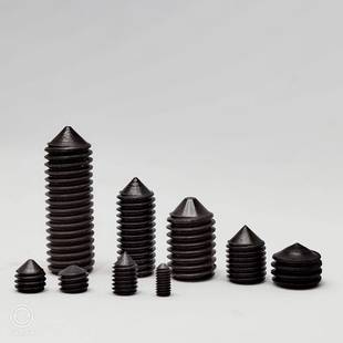 12.9内六角尖尾发黑GB78DIN914英制美制4 40紧定止付机米螺丝现货