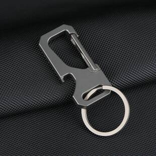 钛合金汽车钥匙扣男士挂件钥匙链圈环锁匙扣腰挂创意简约无弹簧款