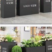 铁艺户外不锈钢弧形花箱组合花坛广场商业街花架花盆围栏隔断花槽