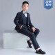 男童礼服套装 加大加宽胖童小孩小西服休闲秋冬演出服 秋冬大童西装