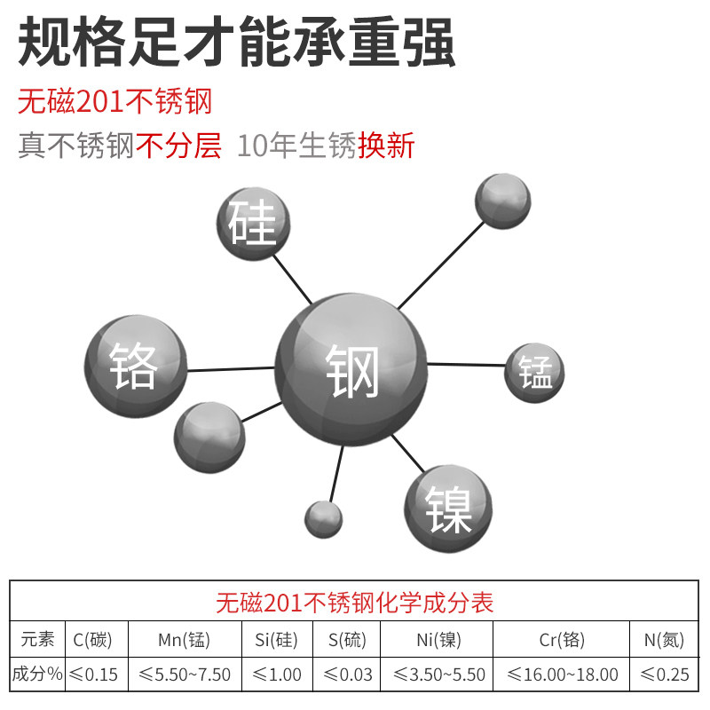 四层不锈钢架置物落地4收纳厨房橱柜组装碗柜家用菜货架多层放锅5