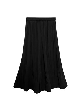 NAZ那子大码2024夏季新款凉凉垂感阔腿九分裙裤胖mm薄款直筒裤女