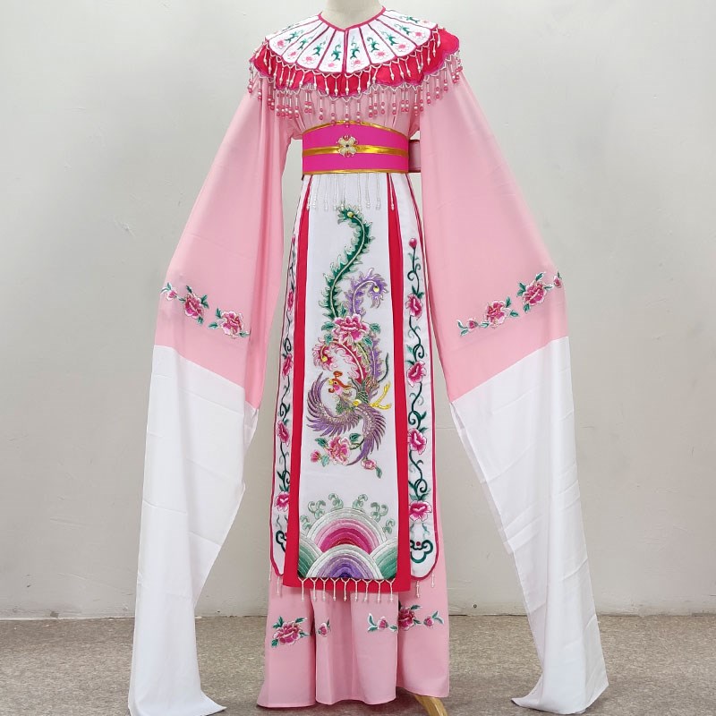 越剧戏服新款公主衣三看御妹娘娘戏曲戏剧绣云肩凤宫装飘带连体裙